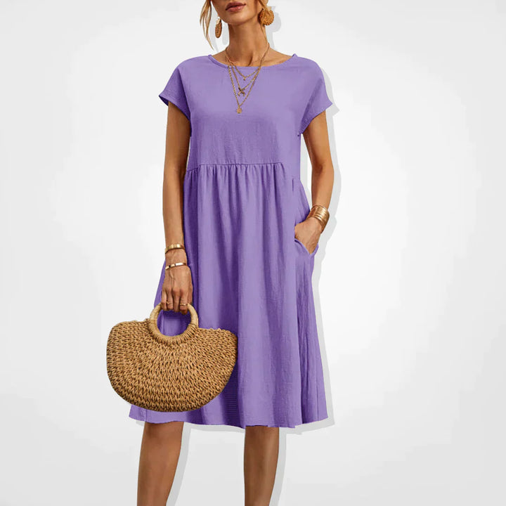 Levoire | Robe Midi Décontractée À Coupe Ample Pour Femmes Lilas