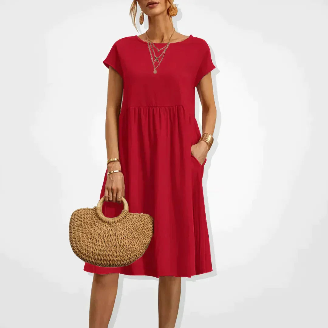 Levoire | Robe Midi Décontractée À Coupe Ample Pour Femmes Rot
