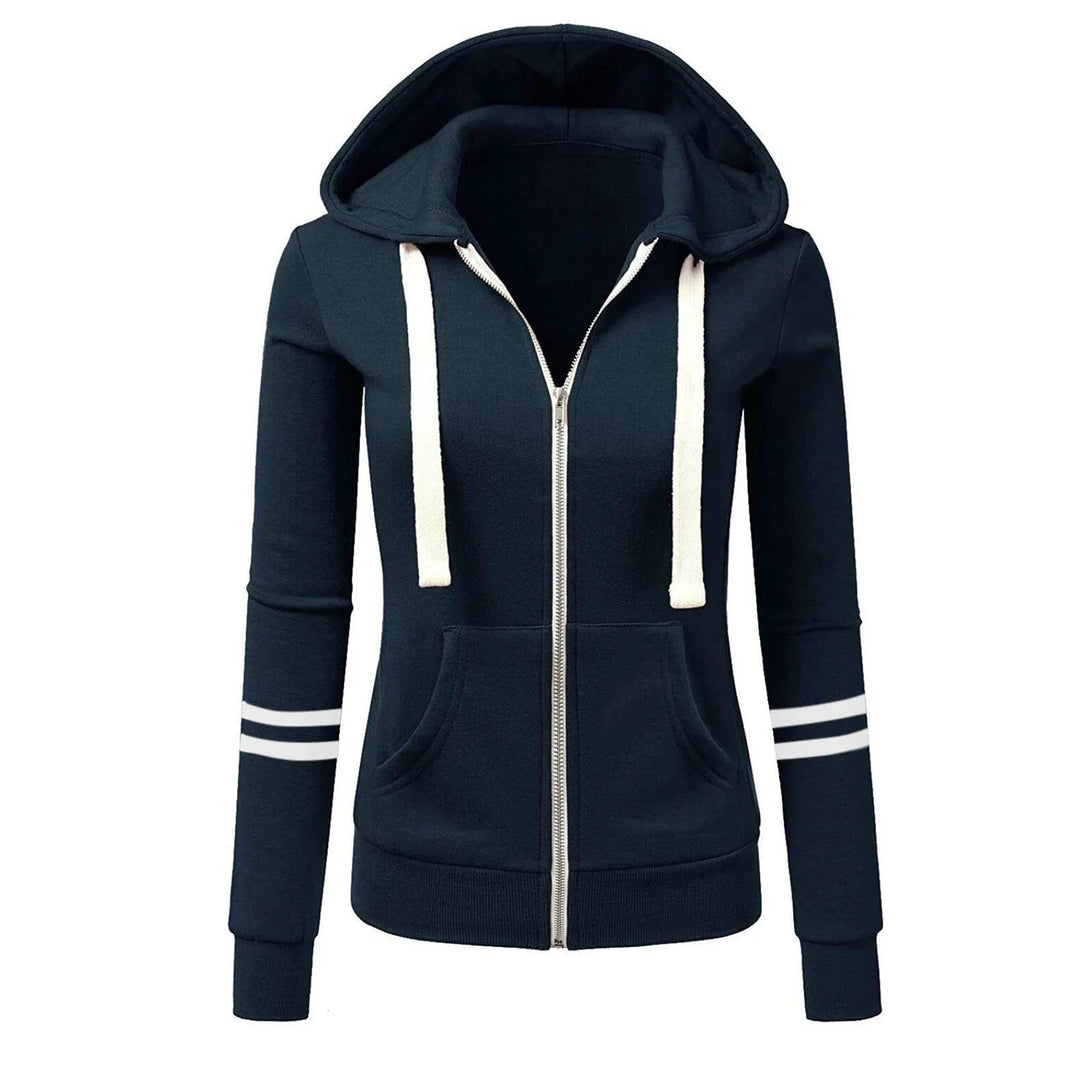 Levoire | Sweat à capuche avec fermeture éclair et poches latérales Bleu