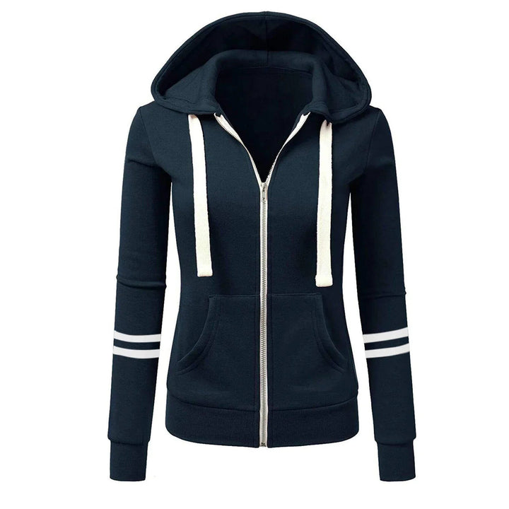 Levoire | Sweat à capuche avec fermeture éclair et poches latérales Bleu