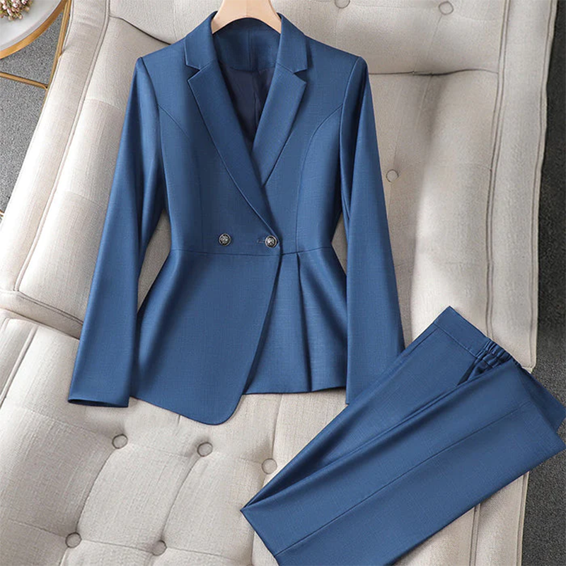 Levoire | Ensemble De Costume D'affaires À La Mode Pour Femme Bleu saphir