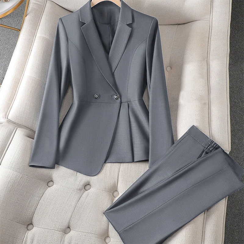 Levoire | Ensemble De Costume D'affaires À La Mode Pour Femme Gris