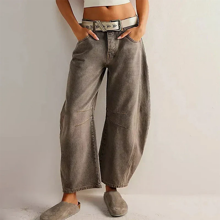 Levoire | Pantalons En Denim Confortables À Jambe Large Braun