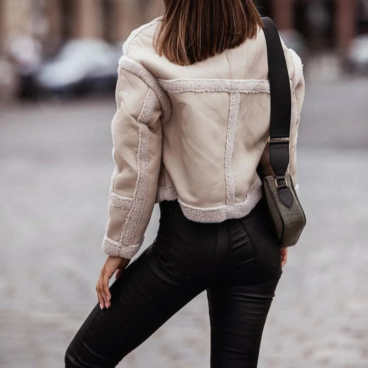 Levoire | Manteau En Cuir D'Agneau Pour Femmes Avec Coutures
