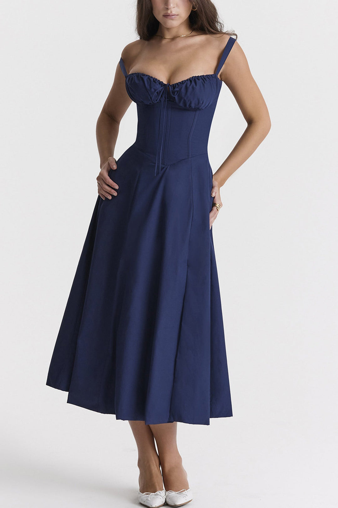 Levoire | Robe élégante manches longues Bleu Marine