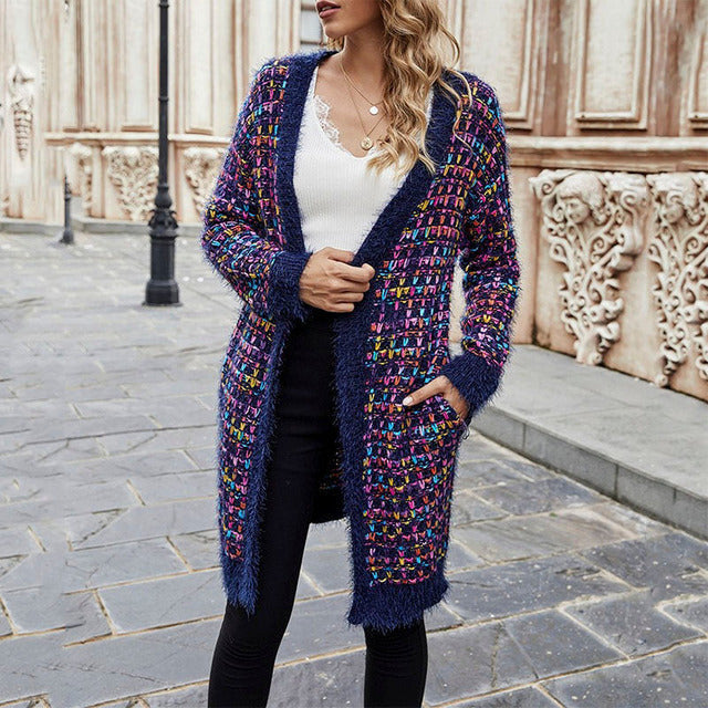 Levoire | Ouverte Devant Gilet En Maille Chaud Femme