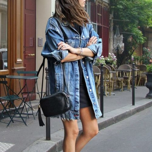 Levoire | Veste En Jean Déchirée Grande Taille Veste En Jean Pour Femmes