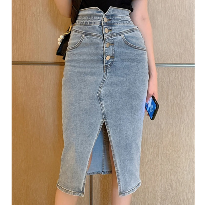 Levoire | Jupe En Jean Taille Haute