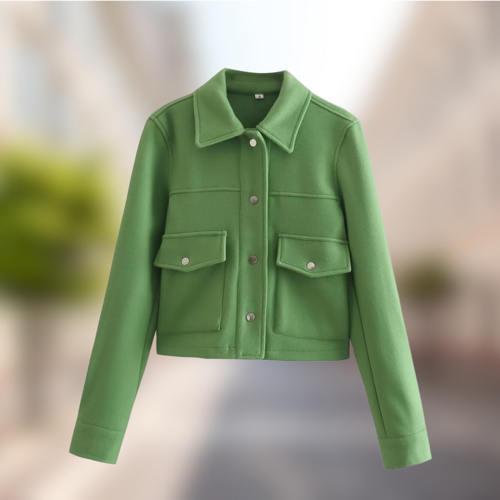 Levoire | Veste Décontractée Pour Femmes Au Look Laineux Pour L'Automne Vert