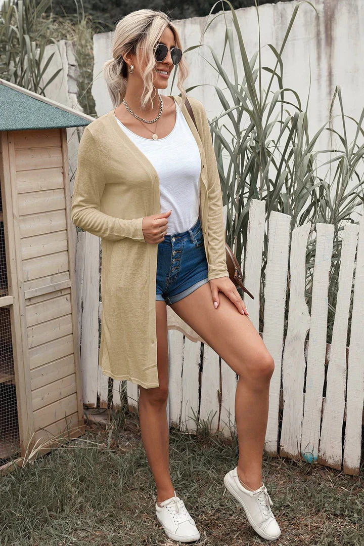 Levoire | Manteau Tricot Plus Long Et Plus Doux Pour Femmes Khaki