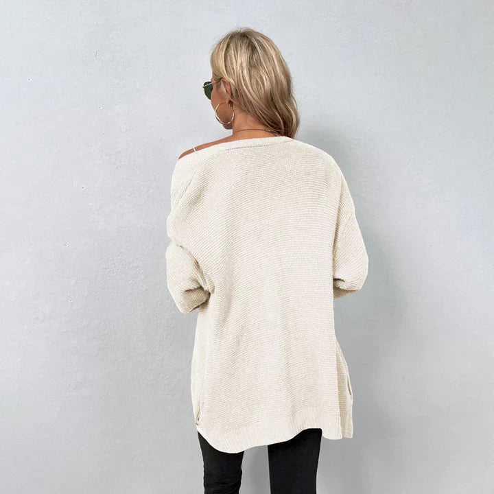 Levoire | Manteau En Tricot Long Et Doux Avec Poches Pour Femmes