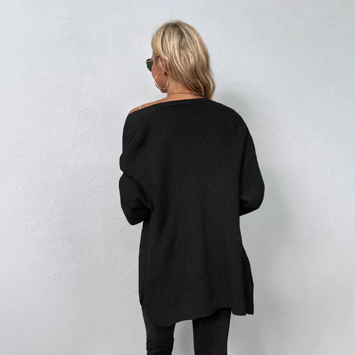 Levoire | Manteau En Tricot Long Et Doux Avec Poches Pour Femmes