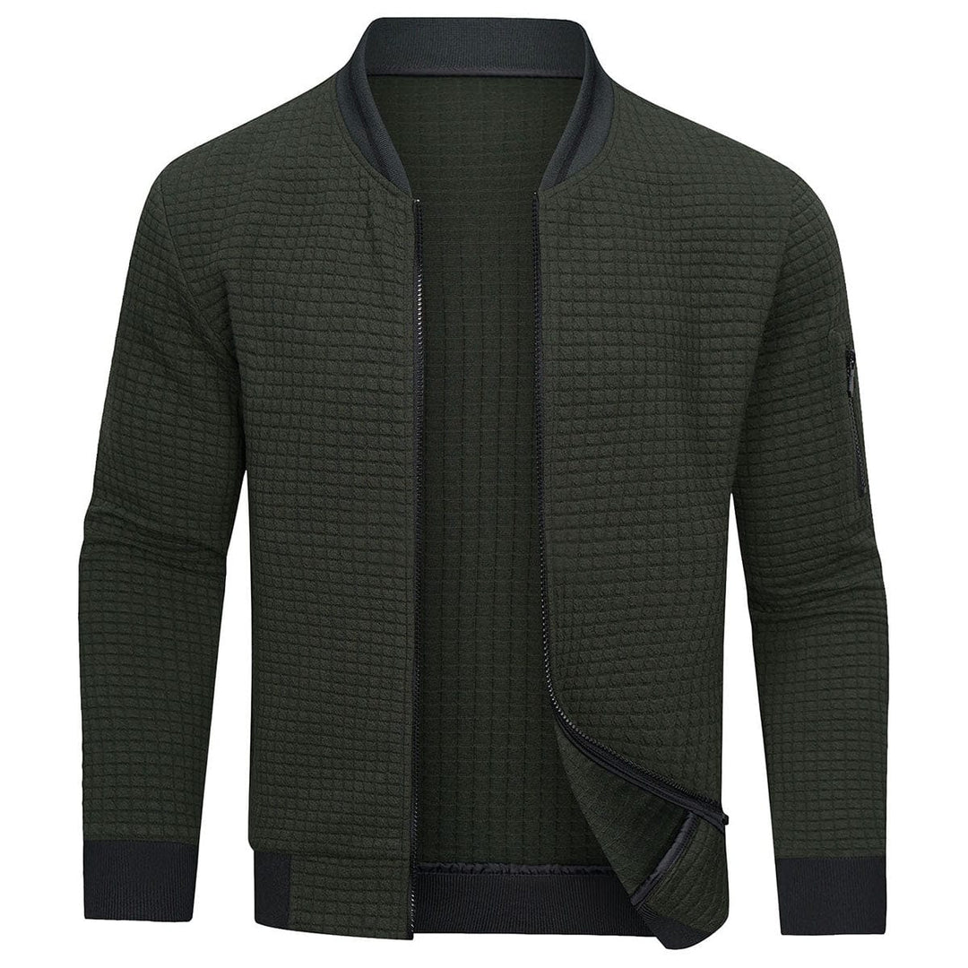 Levoire | Confortable Et Chaud Pull Pour Homme Avec Fermeture Éclair Vert