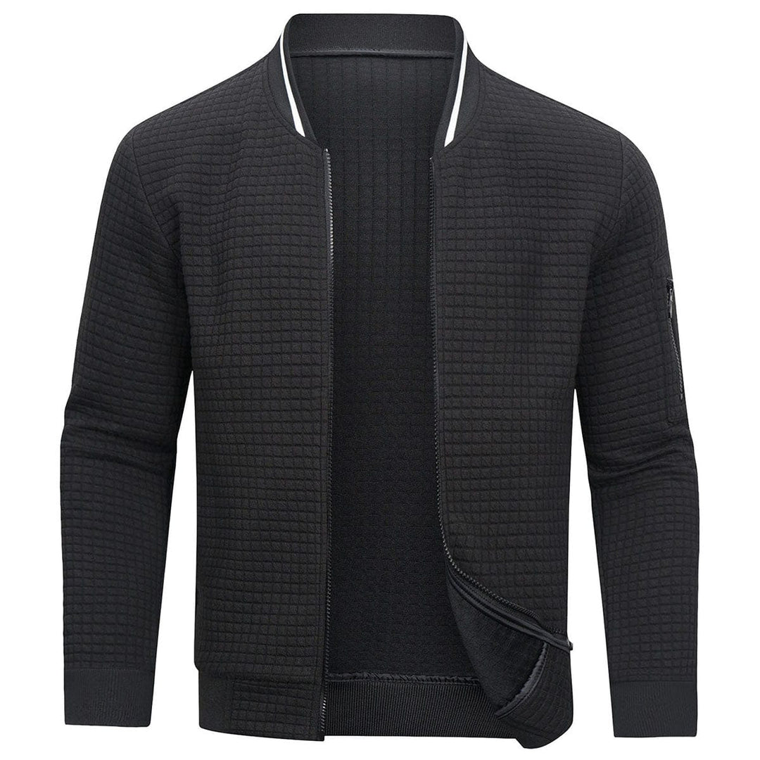 Levoire | Confortable Et Chaud Pull Pour Homme Avec Fermeture Éclair Noir