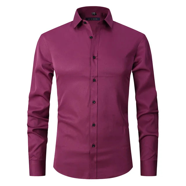 Levoire | T-Shirt Slim Fit Élastique Mark Rose rouge