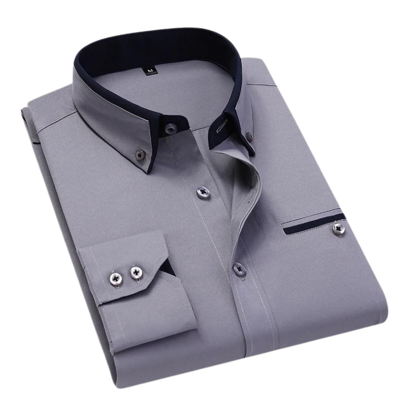 Levoire | Classique Chemise Officielle Pour Hommes Gris
