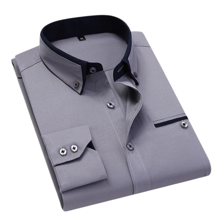 Levoire | Classique Chemise Officielle Pour Hommes Gris