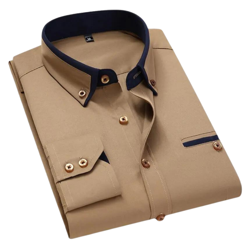 Levoire | Classique Chemise Officielle Pour Hommes Khaki