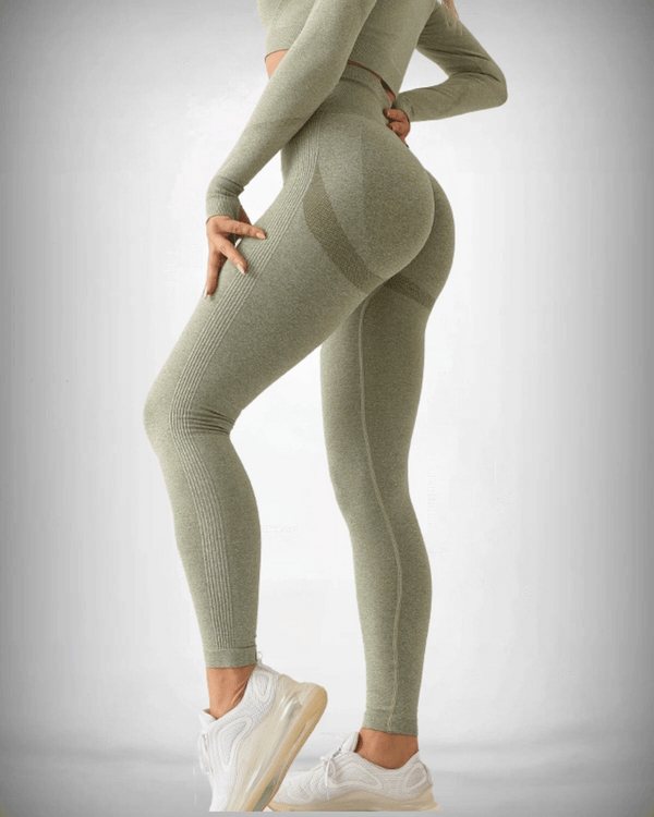 Levoire | Leggings De Pilates Pour Femme Avec Taille Haute Pour Un Confort Ultime Khaki