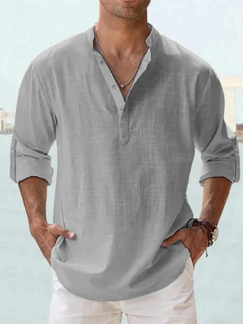 Levoire | Chemise À Manches Longues Confortable Gris
