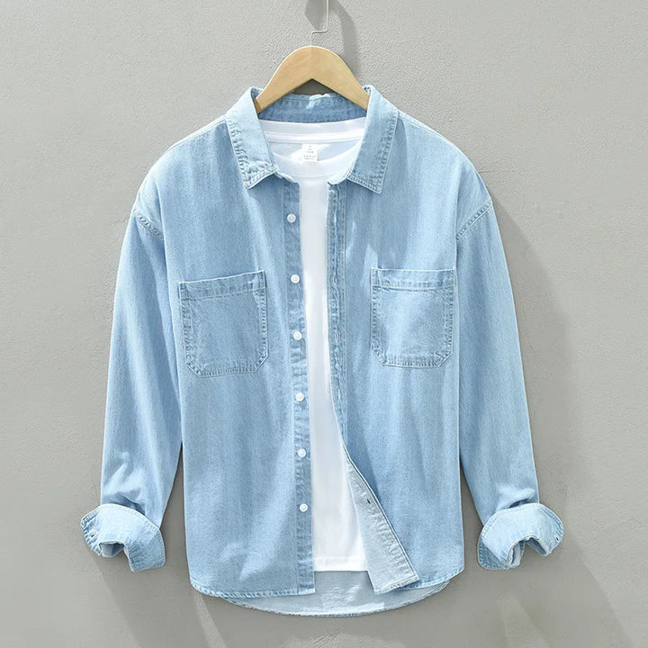 Levoire | Chemise En Denim Intemporel Hommes Bleu 2
