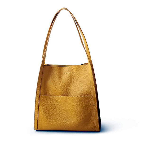 Levoire | Sac Grande Capacité Sac À Bandoulière Sac De Course Jaune