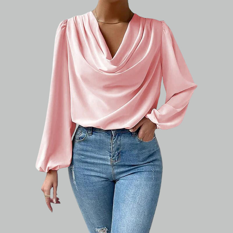 Levoire | Chemise À Manches Longues Confortable À Col En V Ruusun