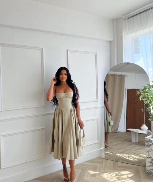 Levoire | Robe Midi Avec Corset