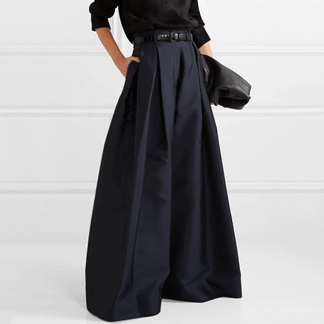 Levoire | Jupe Maxi Taille Haute Élégante Bleu marine