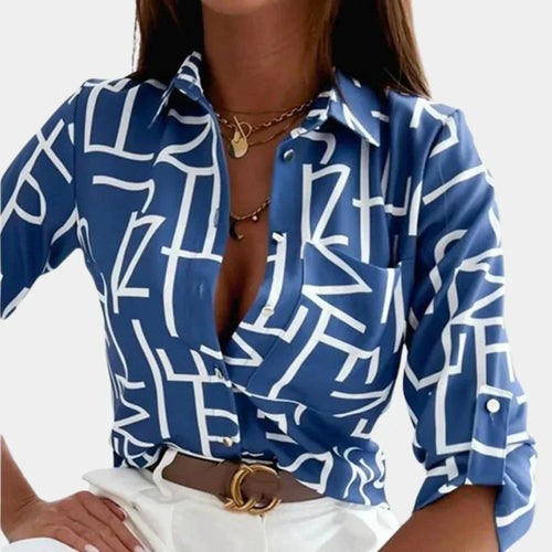 Levoire | Chemise À Col Imprimé Fleur Stylée Chemise Avec Une Coupe Décontractée