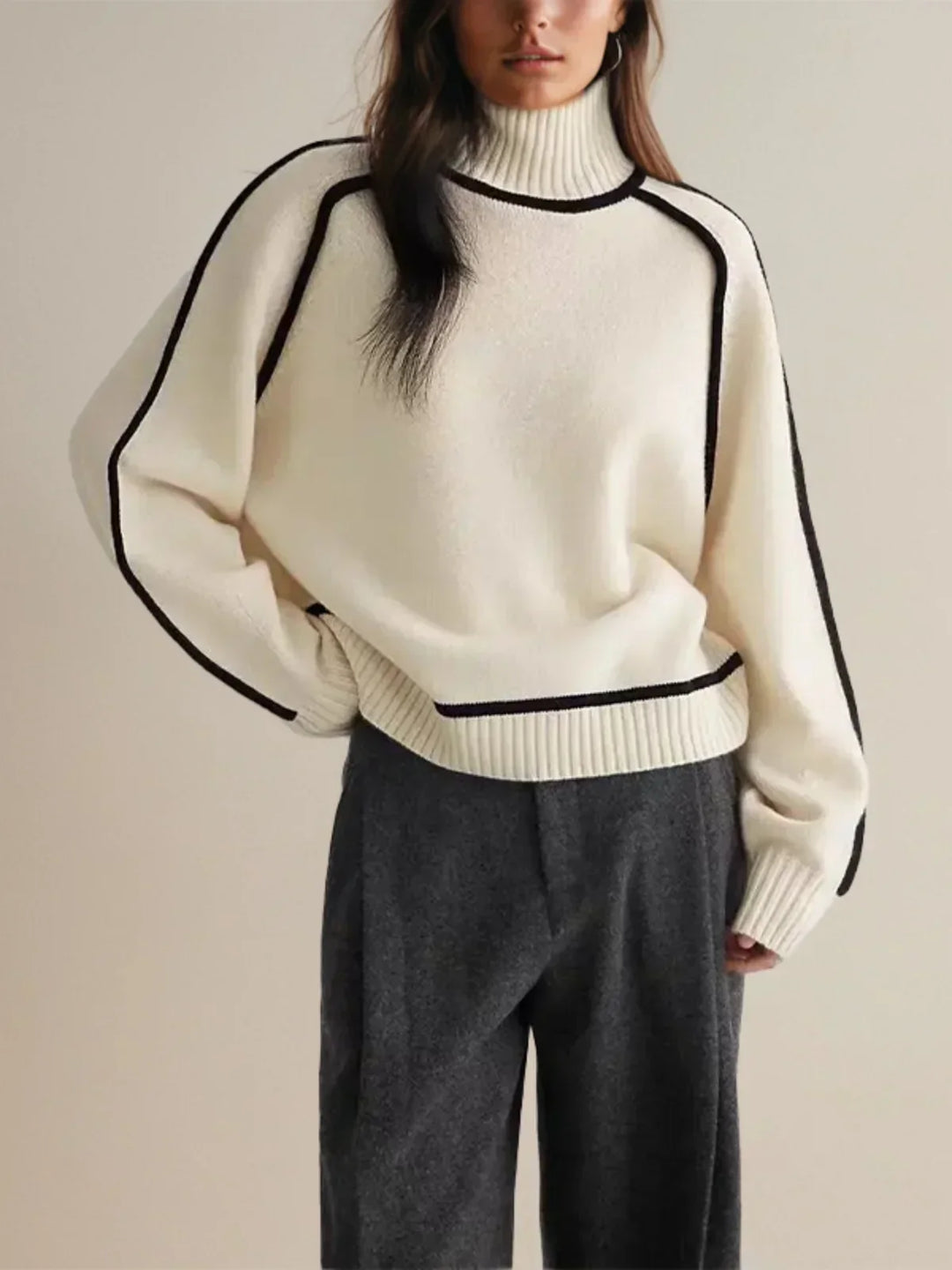 Levoire | Pull Fin Avec Texture Élégante Blanc