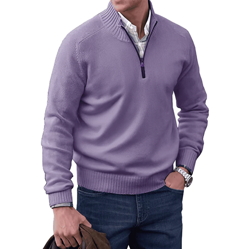 Levoire | Pull À La Mode Avec Fermeture Éclair Lilas