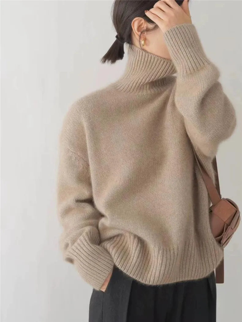 Pull à col roulé pour femmes