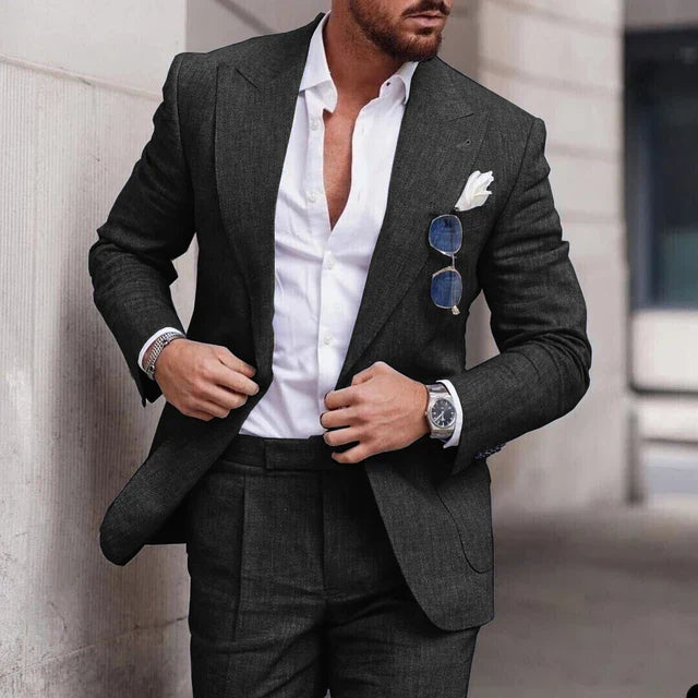 Levoire | Ensemble De Veste De Costume Simple Et De Pantalons Pour Hommes Noir