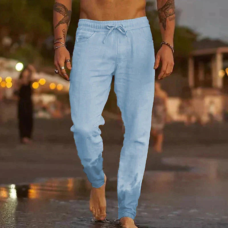 Levoire | Pantalon Corde Coton Vêtements D'Été Vêtements Pour Hommes Bleu clair