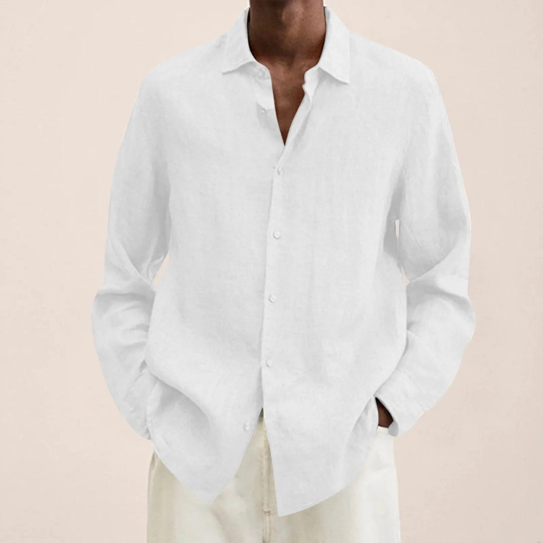 Levoire | Coton Modèle Décontracté Chemise À Boutons Vêtements Pour Hommes Blanc