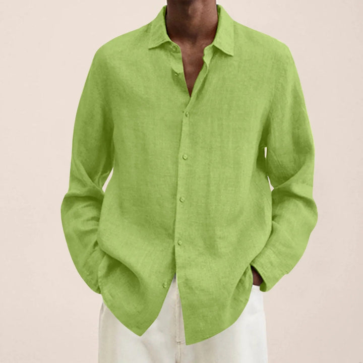 Levoire | Coton Modèle Décontracté Chemise À Boutons Vêtements Pour Hommes Jaune