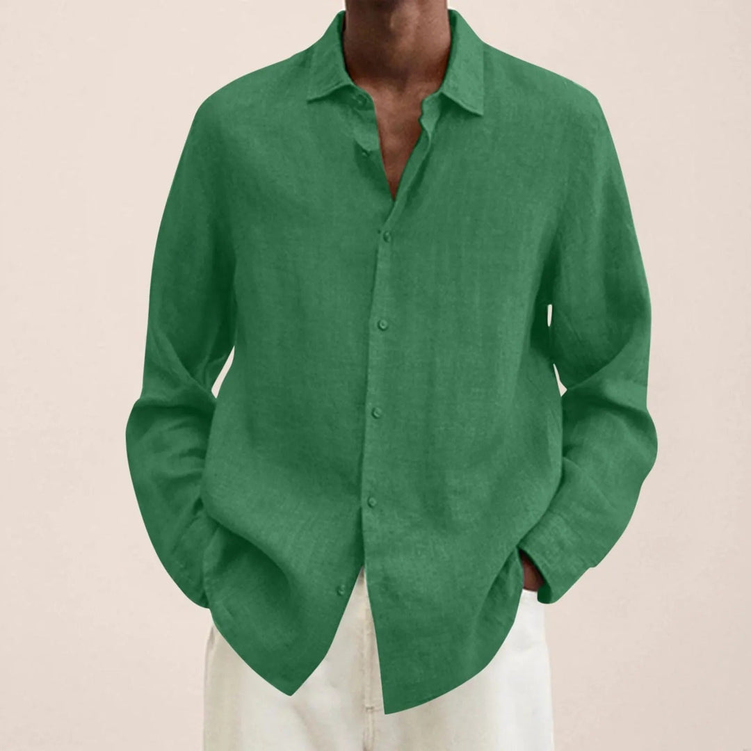 Levoire | Coton Modèle Décontracté Chemise À Boutons Vêtements Pour Hommes Vert