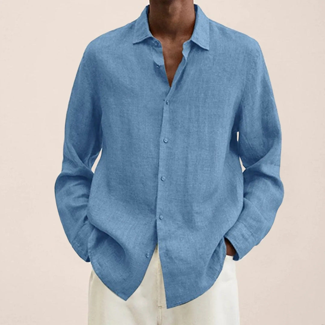 Levoire | Coton Modèle Décontracté Chemise À Boutons Vêtements Pour Hommes Bleu Clair