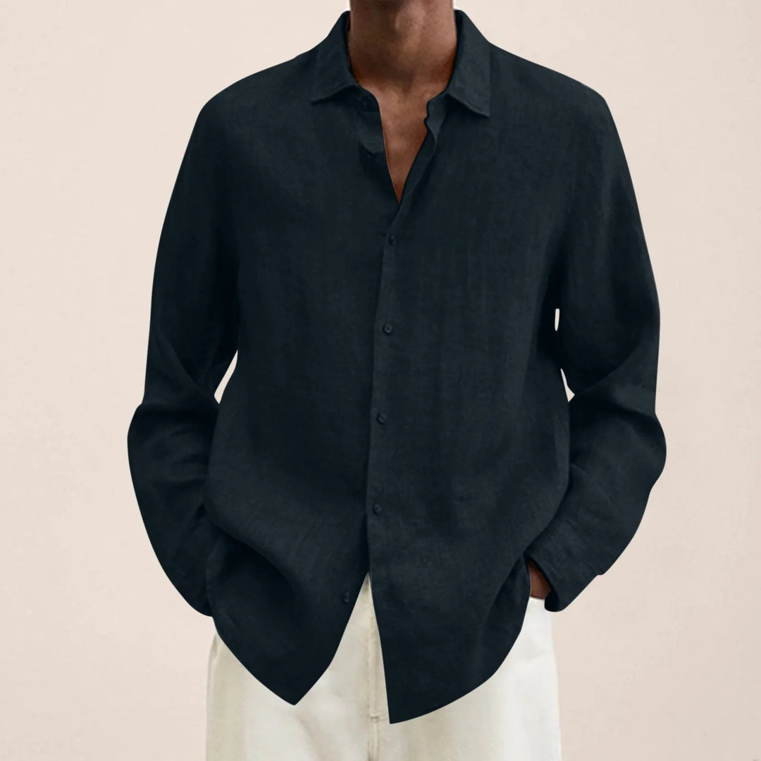 Levoire | Coton Modèle Décontracté Chemise À Boutons Vêtements Pour Hommes Marine
