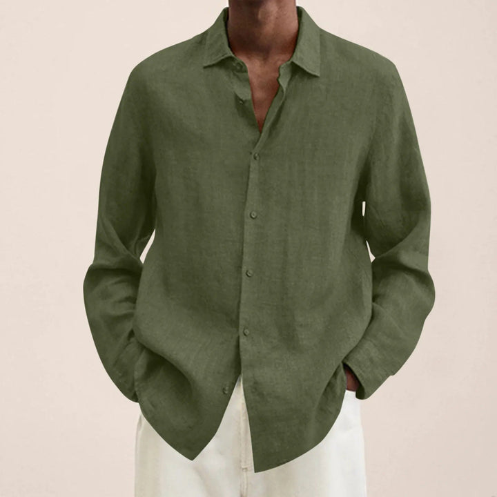 Levoire | Coton Modèle Décontracté Chemise À Boutons Vêtements Pour Hommes Vert olive