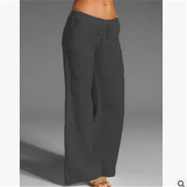 Levoire | Pantalon D'Été Avec Cordon Pantalon À Jambe Large Vêtements Pour Femmes Gris