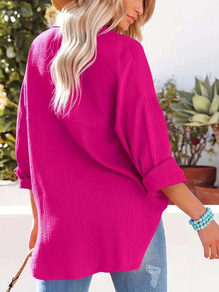 Levoire | Chemise À Manches Longues Avec Boutons Vers Le Bas Coupe Décontractée