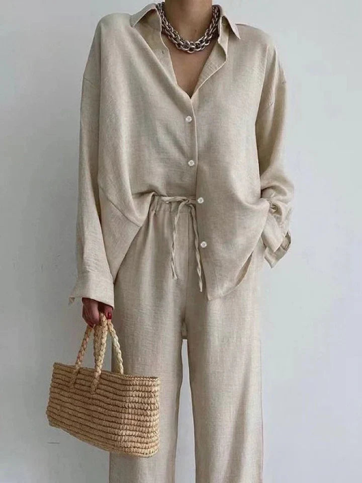 Levoire | Avec Blouse Et Pantalon Large Beige