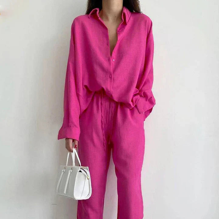 Levoire | Avec Blouse Et Pantalon Large Rosa