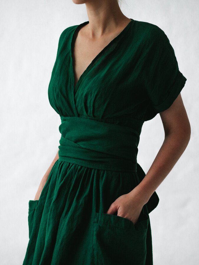 Levoire | Robe Portefeuille En Lin