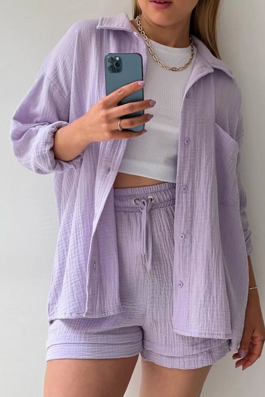 Levoire | Ensemble De Vêtements Élégant Deux Pièces Pour Femmes Lilas