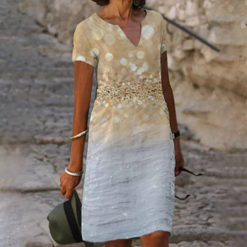 Levoire | Robe À Fleurs Pour Femmes Beige