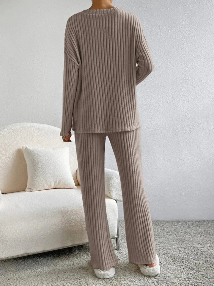 Levoire | Ensemble Rippé Manches Longues Vêtements De Détente Femme Vêtements Femme