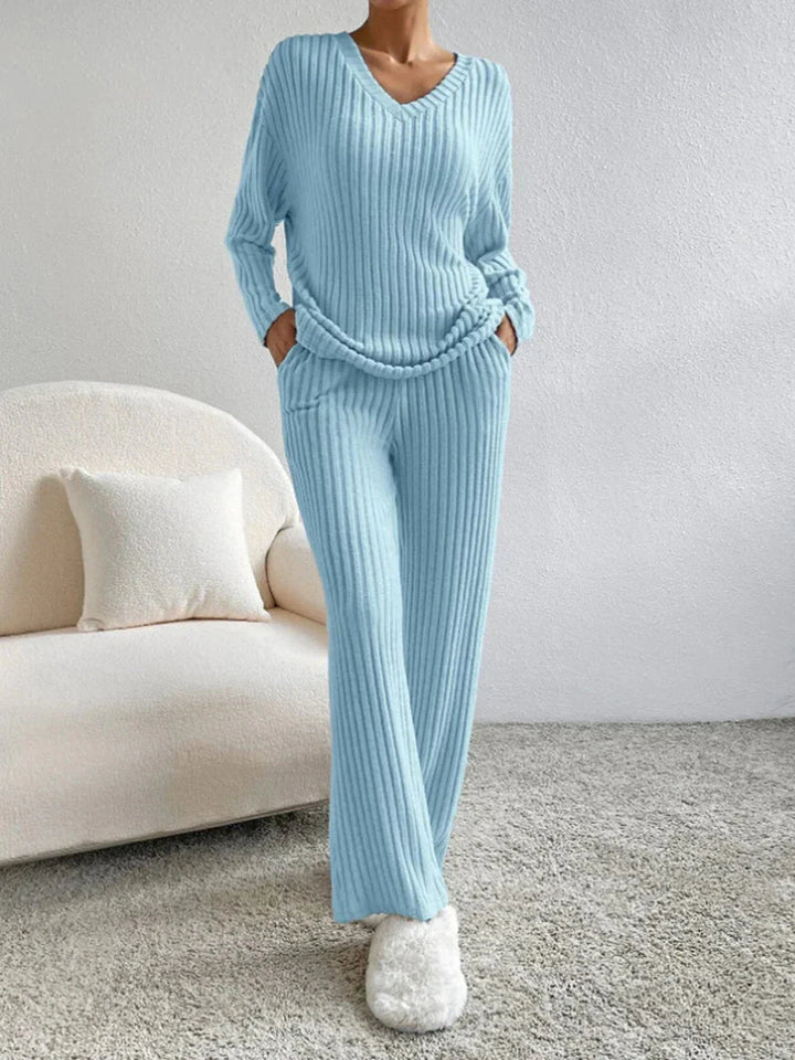 Levoire | Ensemble Rippé Manches Longues Vêtements De Détente Femme Vêtements Femme